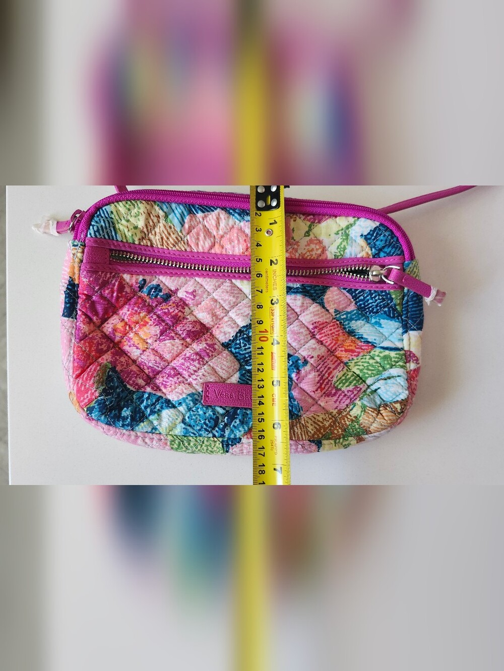 Vera Bradley Teal And Pink Floral Quilted Bag - Picture 7 of 7